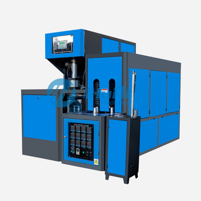 Máquina de moldeo por soplado semiautomática de 4 cavidades para botellas de agua de leche y bebidas de plástico