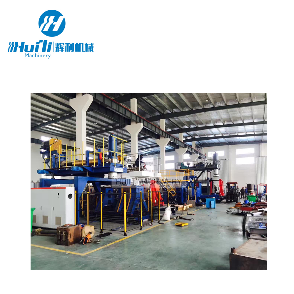 Máquina automática de moldeo por extrusión y soplado para fabricación de botellas de HDPE y bidón de PP